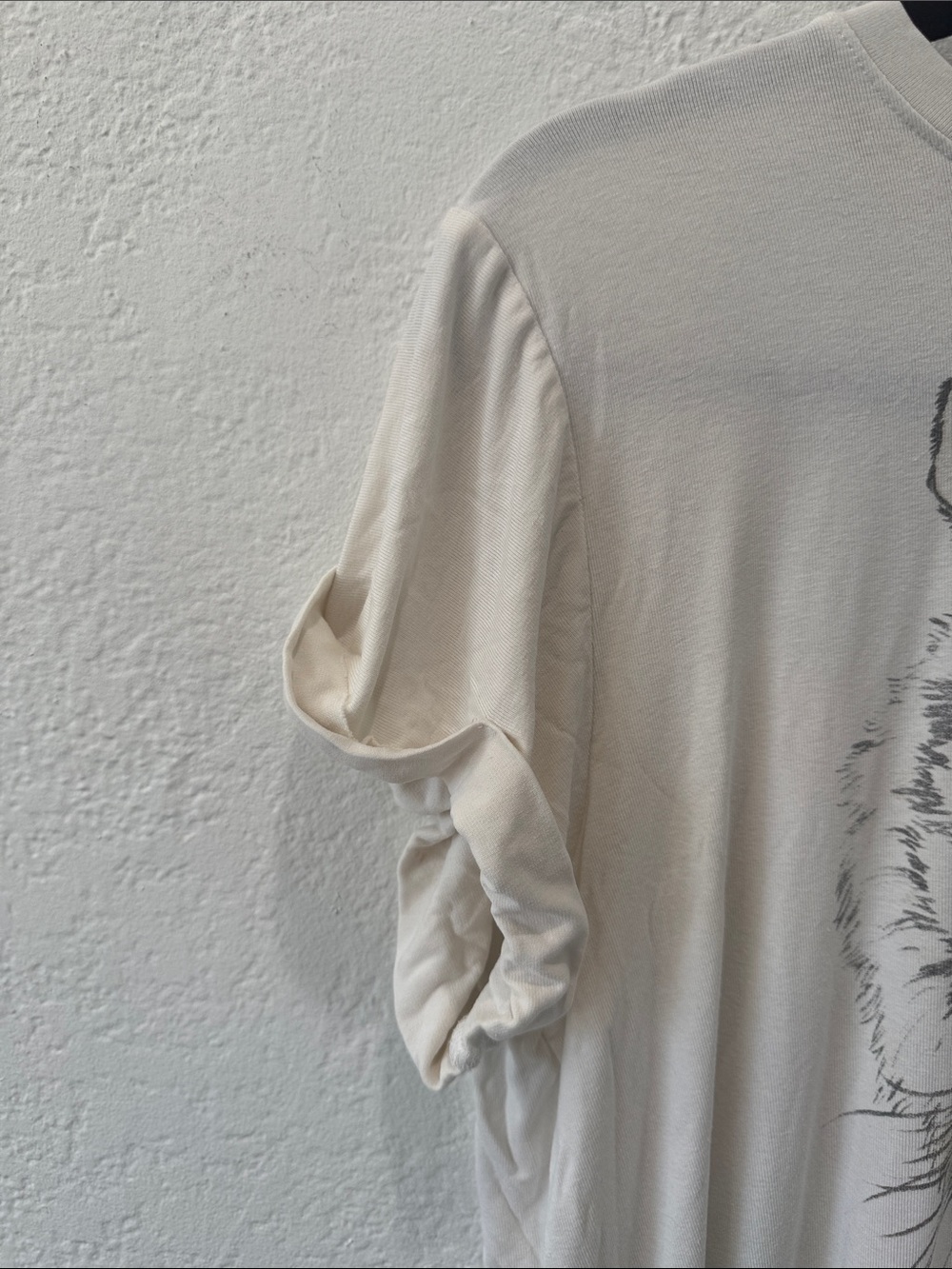Boys + Arrows Cream Tiger Face Short Sleeve Tee - Picture 5 of 6